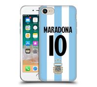 Head Case Designs sous Licence Officielle Argentina National Football Team Diego Maradona Maillot Domicile Joueur 2024/25 1er Groupe Coque en Gel Compatible avec Apple iPhone 7/8 / SE 2020 & 2022