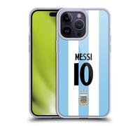 Head Case Designs sous Licence Officielle Argentina National Football Team Lionel Messi 2024/25 Player Home Kit 1st Group Coque en Gel [Qualité Militaire] Compatible avec Apple iPhone 14 Pro Max