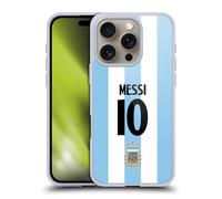 Head Case Designs sous Licence Officielle Argentina National Football Team Lionel Messi Maillot Domicile Joueur 2024/25 1er Groupe Coque en Gel Compatible avec Apple iPhone 16 Pro Et MagSafe