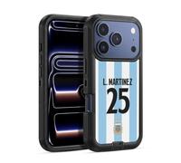 Head Case Designs sous Licence Officielle Argentina National Football Team Lisandro Martínez 2024/25 Player Home Kit 1st Group Étui Antichoc Ultra-Blindé Compatible avec Apple iPhone 17 Pro Max