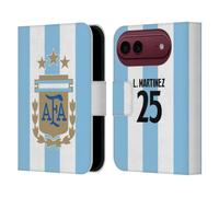 Head Case Designs sous Licence Officielle Argentina National Football Team Lisandro Martínez Maillot Domicile Joueur 2024/25 1er Groupe Étui Portefeuille en Cuir Compatible avec Apple iPhone Duo