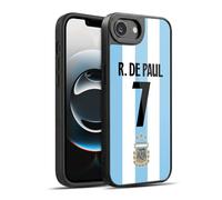 Head Case Designs sous Licence Officielle Argentina National Football Team Rodrigo de Paul 2024/25 Player Home Kit 1st Group Coque en Gel renforcée Compatible avec Apple iPhone 16e / iPhone 17e
