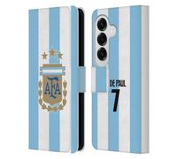 Head Case Designs sous Licence Officielle Argentina National Football Team Rodrigo de Paul Maillot Domicile Joueur 2024/25 1er Groupe Étui Portefeuille en Cuir Compatible avec Samsung Galaxy S26