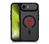 Head Case Designs sous Licence Officielle Arsenal FC Blason Gunners Icône de Logo Black Shockproof Bumper Case [Military Grade] Compatible with Apple iPhone 17 Air and Compatible with MagSafe