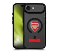 Head Case Designs sous Licence Officielle Arsenal FC Blason Icône de Logo Black Shockproof Bumper Case [Military Grade Protection] Compatible with Apple iPhone 17 Air and Compatible with MagSafe