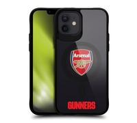 Head Case Designs sous Licence Officielle Arsenal FC Blason Icône de Logo Black Shockproof Bumper Case [Military Grade] Compatible with Apple iPhone 12 / iPhone 12 Pro and Compatible with MagSafe