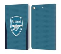 Head Case Designs sous Licence Officielle Arsenal FC Bleu Modèles D'entraînement Étui Portefeuille en Cuir Compatible avec Apple iPad 9.7 2017 / iPad 9.7 2018