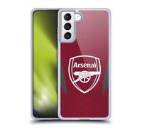 Head Case Designs sous Licence Officielle Arsenal FC Bordeaux Modèles D'entraînement Coque en Gel [Protection de Qualité Militaire] Compatible avec Samsung Galaxy S21+ 5G Et Compatible avec MagSafe
