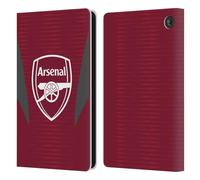 Head Case Designs sous Licence Officielle Arsenal FC Bordeaux Modèles D'entraînement Étui Portefeuille en Cuir Compatible avec Amazon Fire 7 2022