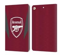 Head Case Designs sous Licence Officielle Arsenal FC Bordeaux Modèles D'entraînement Étui Portefeuille en Cuir Compatible avec Apple iPad 9.7 2017 / iPad 9.7 2018