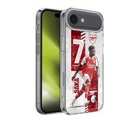 Head Case Designs sous Licence Officielle Arsenal FC Bukayo Saka 2022/23 Première Équipe Coque en Gel [Protection de Qualité Militaire] Compatible avec Apple iPhone 17 Air