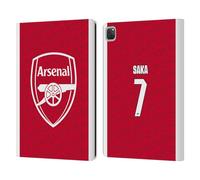 Head Case Designs sous Licence Officielle Arsenal FC Bukayo Saka 2025/26 Joueurs Home Kit Étui Portefeuille en Cuir Compatible avec Apple iPad Pro 12.9 2020/2021/2022