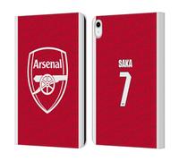 Head Case Designs sous Licence Officielle Arsenal FC Bukayo Saka 2025/26 Joueurs Home Kit Étui Portefeuille en Cuir Compatible avec Apple iPad 10.9 2022/2025