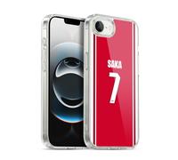 Head Case Designs sous Licence Officielle Arsenal FC Bukayo Saka 2026/27 Players Home Kit 1st Group Coque en Gel Compatible avec Apple iPhone 16e / iPhone 17e Et Compatible avec MagSafe