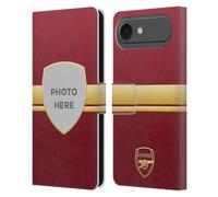 Head Case Designs sous Licence Officielle Arsenal FC Coutume Personnalisé Rouge Et Or Photos Personnalisées Étui Portefeuille en Cuir Compatible avec Apple iPhone 17 Air