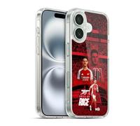 Head Case Designs sous Licence Officielle Arsenal FC Declan Rice 2024/25 Première Équipe Coque en Gel [Protection de Qualité Militaire] Compatible avec Apple iPhone 16 Et Compatible avec MagSafe