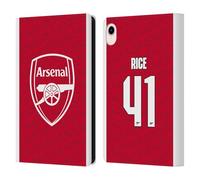Head Case Designs sous Licence Officielle Arsenal FC Declan Rice 2025/26 Joueurs Home Kit Étui Portefeuille en Cuir Compatible avec Apple iPad Mini (2021/2024)