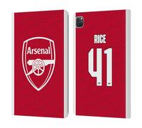 Head Case Designs sous Licence Officielle Arsenal FC Declan Rice 2025/26 Joueurs Home Kit Étui Portefeuille en Cuir Compatible avec Apple iPad Pro 11 2020/2021 / 2022