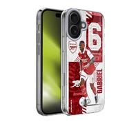 Head Case Designs sous Licence Officielle Arsenal FC Gabriel Magalhães 2022/23 Première Équipe Coque en Gel [Protection de Qualité Militaire] Compatible avec Apple iPhone 17