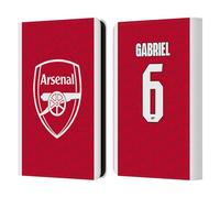 Head Case Designs sous Licence Officielle Arsenal FC Gabriel Magalhães 2025/26 Joueurs Home Kit Étui Portefeuille en Cuir Compatible avec Amazon Kindle 11th Gen 6in 2022