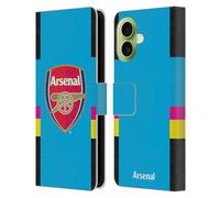 Head Case Designs sous Licence Officielle Arsenal FC Gardien De But Loin 2016/17 Kit Crête Étui Portefeuille en Cuir Compatible avec Apple iPhone 17