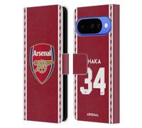 Head Case Designs sous Licence Officielle Arsenal FC Granit Xhaka 2022/23 Joueurs Home Kit Étui Portefeuille en Cuir Compatible avec Google Pixel 10