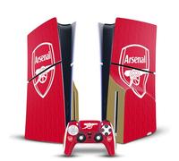 Head Case Designs sous Licence Officielle Arsenal FC Home Kit D'écusson 2023/24 Vinyle Autocollant De Jeu Peau Compatible avec Sony PlayStation 5 PS5 Slim Disc Edition Console & DualSense Controller