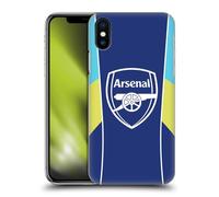Head Case Designs sous Licence Officielle Arsenal FC Jaune Bleu Modèles D'entraînement Coque Dure pour l'arrière Compatible avec Apple iPhone X/iPhone XS