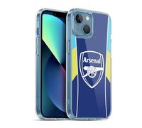 Head Case Designs sous Licence Officielle Arsenal FC Jaune Bleu Modèles D'entraînement Coque en Gel [Protection de Qualité Militaire] Compatible avec Apple iPhone 13 Mini Et Compatible avec MagSafe