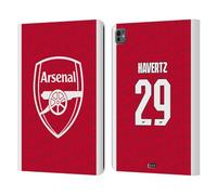 Head Case Designs sous Licence Officielle Arsenal FC Kai Havertz 2025/26 Joueurs Home Kit Étui Portefeuille en Cuir Compatible avec Apple iPad Pro 13 M4 2024