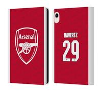 Head Case Designs sous Licence Officielle Arsenal FC Kai Havertz 2025/26 Joueurs Home Kit Étui Portefeuille en Cuir Compatible avec Apple iPad Mini (2021/2024)