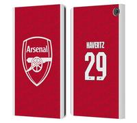 Head Case Designs sous Licence Officielle Arsenal FC Kai Havertz 2025/26 Joueurs Home Kit Étui Portefeuille en Cuir Compatible avec Amazon Fire Max 11 2023