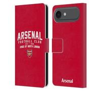 Head Case Designs sous Licence Officielle Arsenal FC Kings of North London Tipografie Étui Portefeuille en Cuir Compatible avec Apple iPhone 17 Air