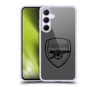Head Case Designs sous Licence Officielle Arsenal FC Logo Noir Crête 2 Coque en Gel [Protection de Qualité Militaire] Compatible avec Samsung Galaxy A35 5G