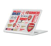 Head Case Designs sous Licence Officielle Arsenal FC Logos and Iconic Quotes Assorted Art Coque Transparent Armure Compatible avec MacBook Air 13.6" M2 A2681/M3 A3113/M4 A3240 2022/2024/2025