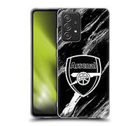 Head Case Designs sous Licence Officielle Arsenal FC Marbre Crête Modèles Coque en Gel [Protection de Qualité Militaire] Compatible avec Galaxy A52 / A52s / 5G (2021)