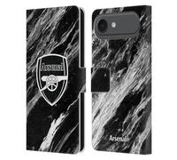 Head Case Designs sous Licence Officielle Arsenal FC Marbre Crête Modèles Étui Portefeuille en Cuir Compatible avec Apple iPhone 17 Air