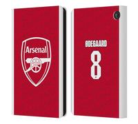 Head Case Designs sous Licence Officielle Arsenal FC Martin Ødegaard 2025/26 Joueurs Home Kit Étui Portefeuille en Cuir Compatible avec Amazon Fire 7 2022