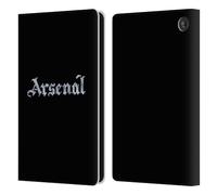 Head Case Designs sous Licence Officielle Arsenal FC Noir Modèles D'entraînement Étui Portefeuille en Cuir Compatible avec Amazon Fire 7 2022