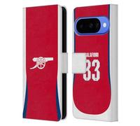 Head Case Designs sous Licence Officielle Arsenal FC Riccardo Calafiori 2024/25 Joueurs Home Kit Étui Portefeuille en Cuir Compatible avec Google Pixel 10