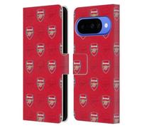 Head Case Designs sous Licence Officielle Arsenal FC Rouge Crête Modèles Étui Portefeuille en Cuir Compatible avec Google Pixel 10