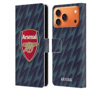 Head Case Designs sous Licence Officielle Arsenal FC Third 2021/22 Crête Kit Étui Portefeuille en Cuir Compatible avec Apple iPhone 17 Pro Max