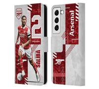 Head Case Designs sous Licence Officielle Arsenal FC William Saliba 2022/23 Première Équipe Étui Portefeuille en Cuir Compatible avec Samsung Galaxy S22 5G