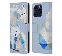 Head Case Designs sous Licence Officielle Artpoptart Ours Blancs Animaux Étui Portefeuille en Cuir Compatible avec Apple iPhone 16 Pro Max