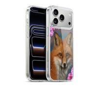 Head Case Designs sous Licence Officielle Ash Evans Fox Peonies Animaux Coque en Gel [Protection de Qualité Militaire] Compatible avec Apple iPhone 17 Pro Max Et Compatible avec MagSafe