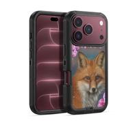 Head Case Designs sous Licence Officielle Ash Evans Fox Peonies Animaux Étui Antichoc Ultra-Blindé Compatible avec Apple iPhone 18 Pro Max
