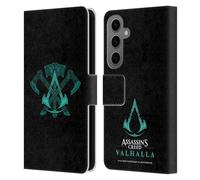 Head Case Designs sous Licence Officielle Assassin's Creed ACV Armes Symboles et Modèles Valhalla Étui Portefeuille en Cuir Compatible avec Samsung Galaxy S25