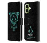 Head Case Designs sous Licence Officielle Assassin's Creed ACV Banner Symboles et Modèles Valhalla Étui Portefeuille en Cuir Compatible avec Apple iPhone 17