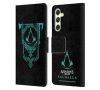 Head Case Designs sous Licence Officielle Assassin's Creed ACV Banner Symboles et Modèles Valhalla Étui Portefeuille en Cuir Compatible avec Samsung Galaxy A54 5G