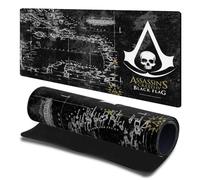 Head Case Designs sous Licence Officielle Assassin's Creed Carte au Logo Grunge Art De Clé Drapeau Noir 23.62 x 11.81 x 0.12 inches (600 x 300 mm) - L Tapis De Souris pour Jeux Bureau PC Clavier